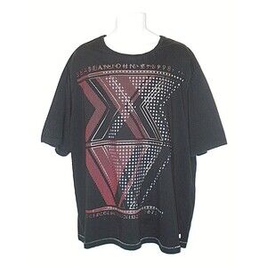 Sean John T shirt Vintage Y2K 1998 Mens Graphic Streetwear Black Size 4XB